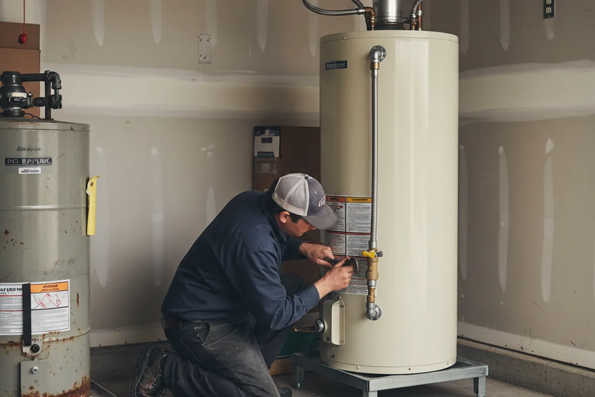 Water heater and shutoff valve replacement in Moapa