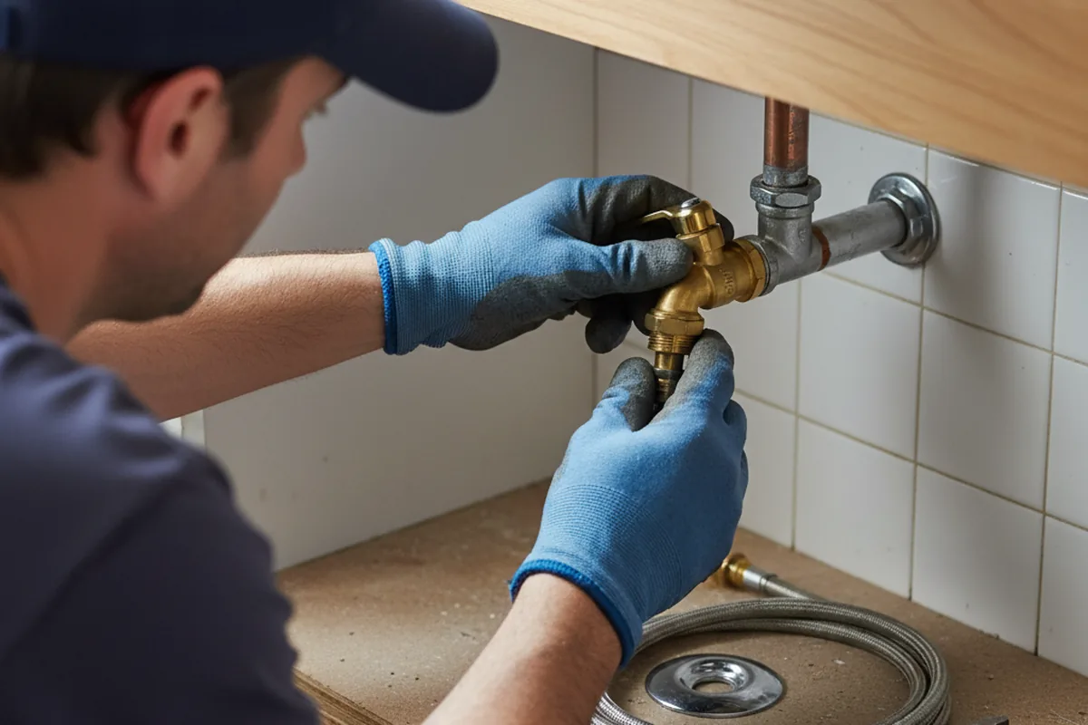 Shutoff valve and fitting work during Faucet and Fixture Repair in Moapa